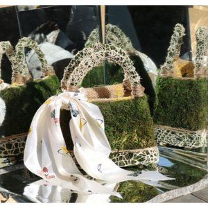Handmade Moss Purse | Fully Lined | Functional | Spring Moss Bag | Easter Basket